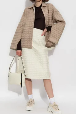 Moncler kremowy Pikowana spódnica