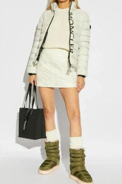 Moncler kremowy Pikowana spódnica