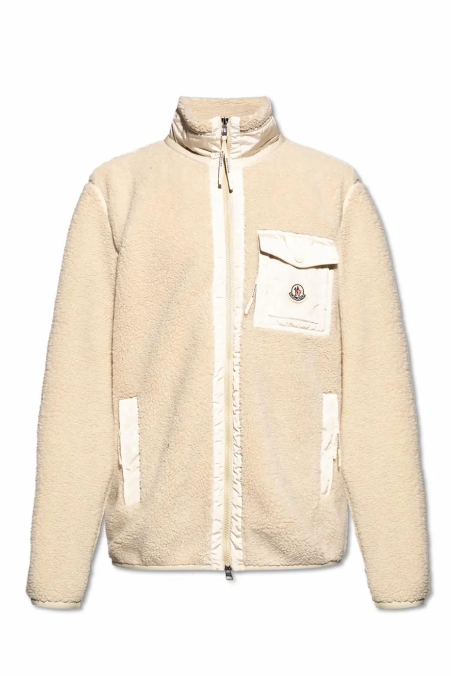Moncler kremowy Polar ze stójką