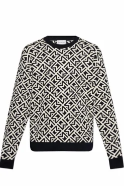 Moncler kremowy Sweter ze wzorem
