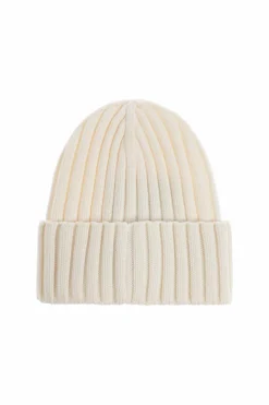 Moncler kremowy Wełniana czapka