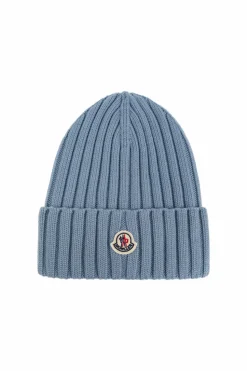 Moncler NIEBIESKI Wełniana czapka