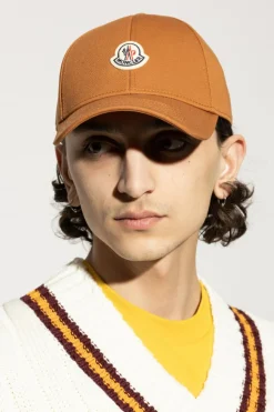 Moncler POMARAŃCZOWY Czapka z logo