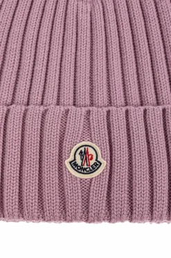 Moncler RÓŻOWY Czapka z logo