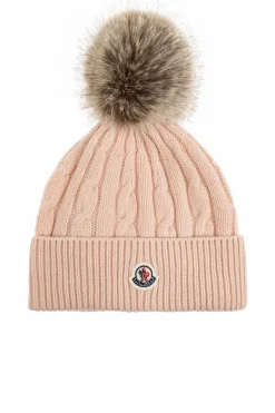 Moncler RÓŻOWY Czapka z pomponem