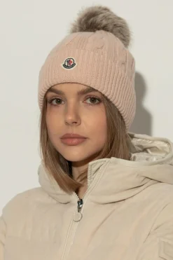 Moncler RÓŻOWY Czapka z pomponem