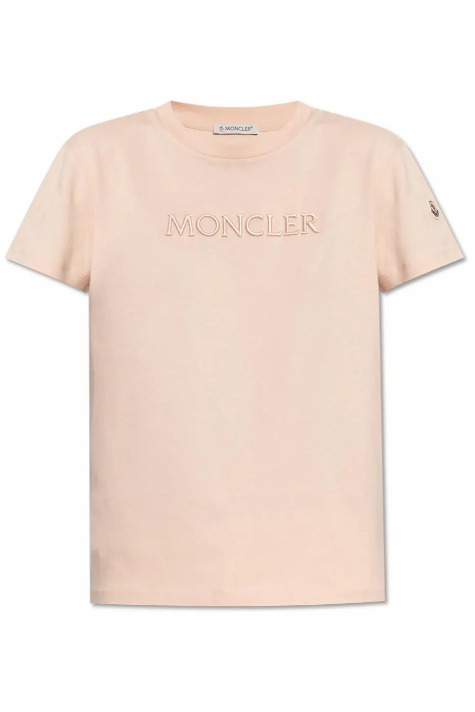 Moncler RÓŻOWY T-shirt z logo
