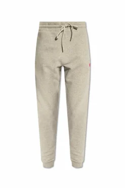 Moncler SZARY Bawełniane spodnie dresowe