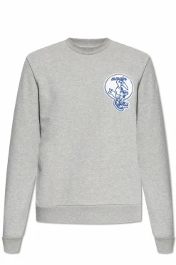 Moncler SZARY Bluza z naszywką