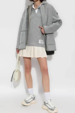 Moncler SZARY Sukienka z kołnierzem