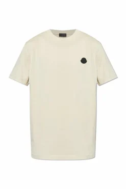 Moncler SZARY T-shirt z logo