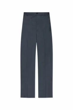 Moncler SZARY Wełniane spodnie