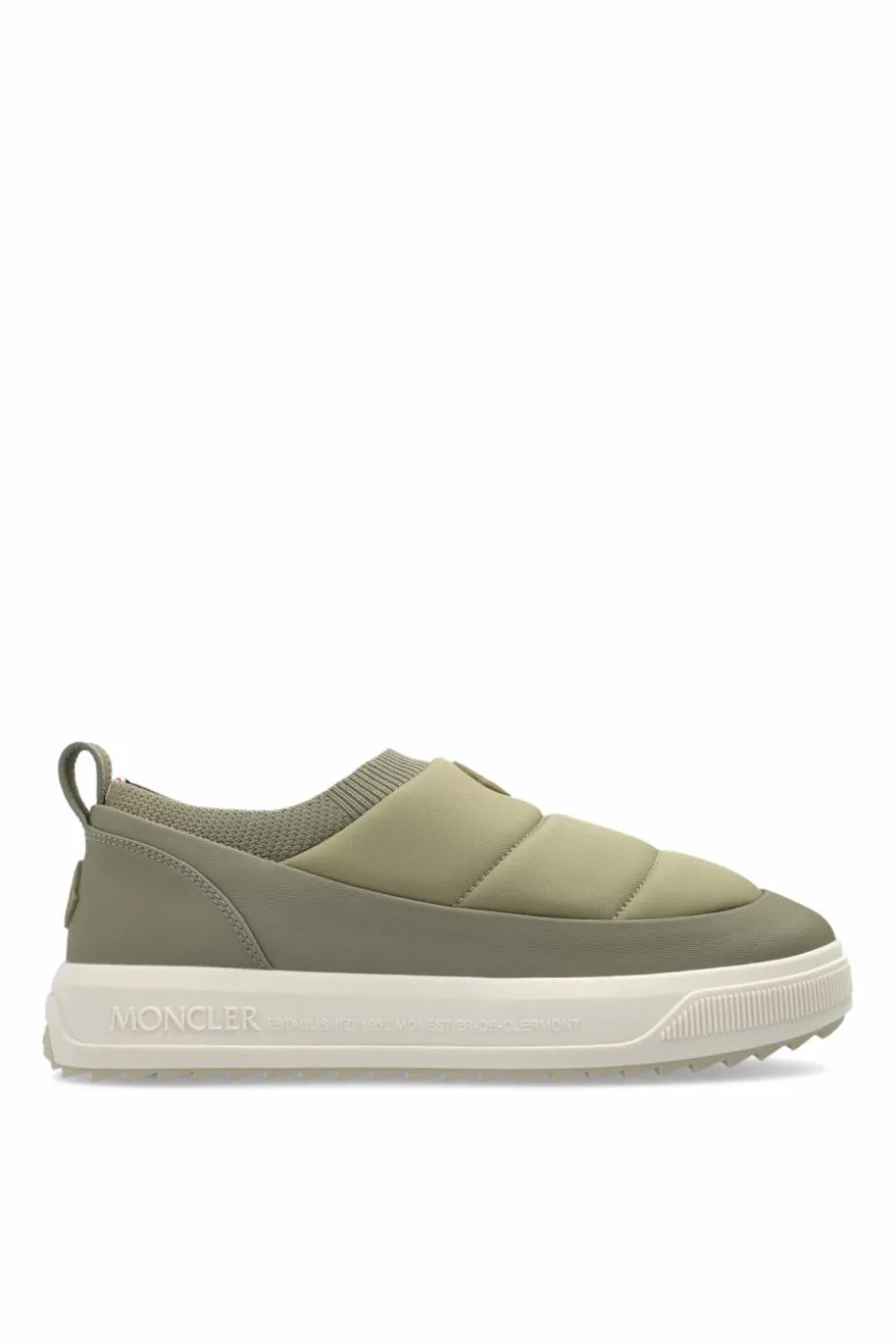 Moncler ZIELONY Buty sportowe z naszywką z logo