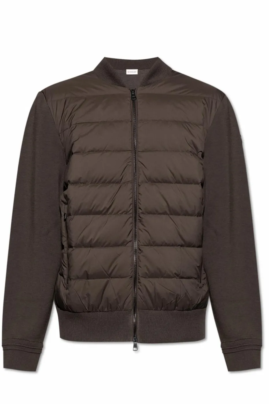 Moncler ZIELONY Kardigan z pikowanym przodem