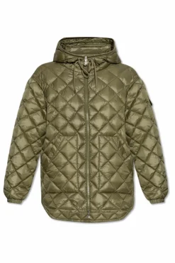 Moncler ZIELONY Pikowana kurtka `Camicia`