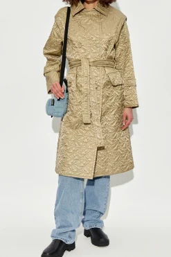Moncler ZIELONY Pikowany płaszcz ‘Samare’