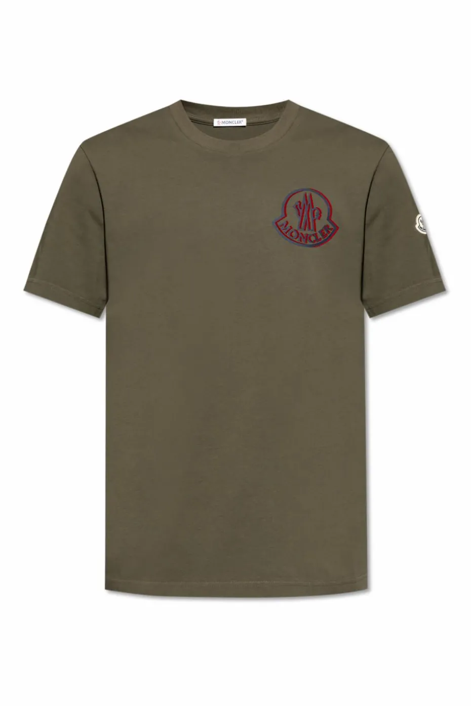 Moncler ZIELONY T-shirt z nadrukowanym logo