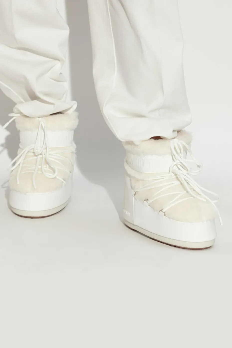 Moon Boot BIAŁY Śniegowce `Icon Low Faux Fur`