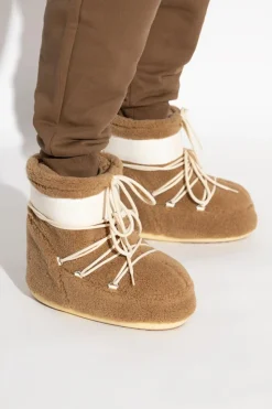 Moon Boot BRĄZOWY Śniegowce ‘Icon Low Fleece’