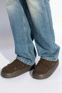 Moon Boot BRĄZOWY Śniegowce `MB PARK ICON SUEDE`