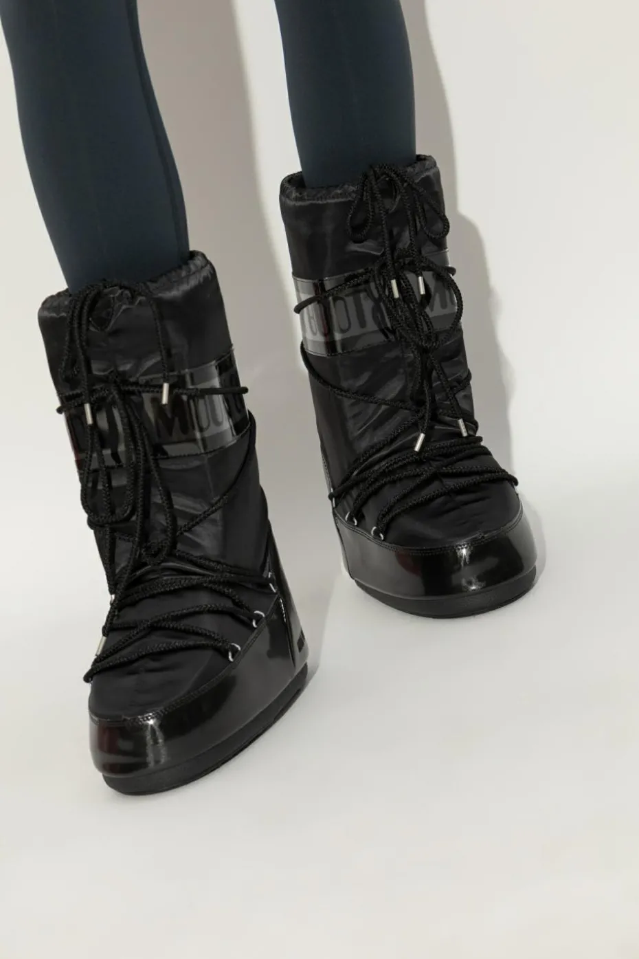 Moon Boot CZARNY Śniegowce `Icon Glance`