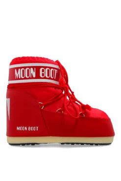 Moon Boot CZERWONY Śniegowce `Icon Low Nylon`
