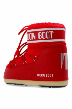 Moon Boot CZERWONY Śniegowce `Icon Low Nylon`