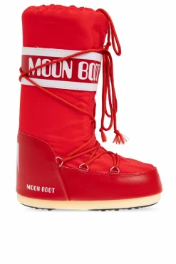 Moon Boot CZERWONY Śniegowce `Icon Nylon`