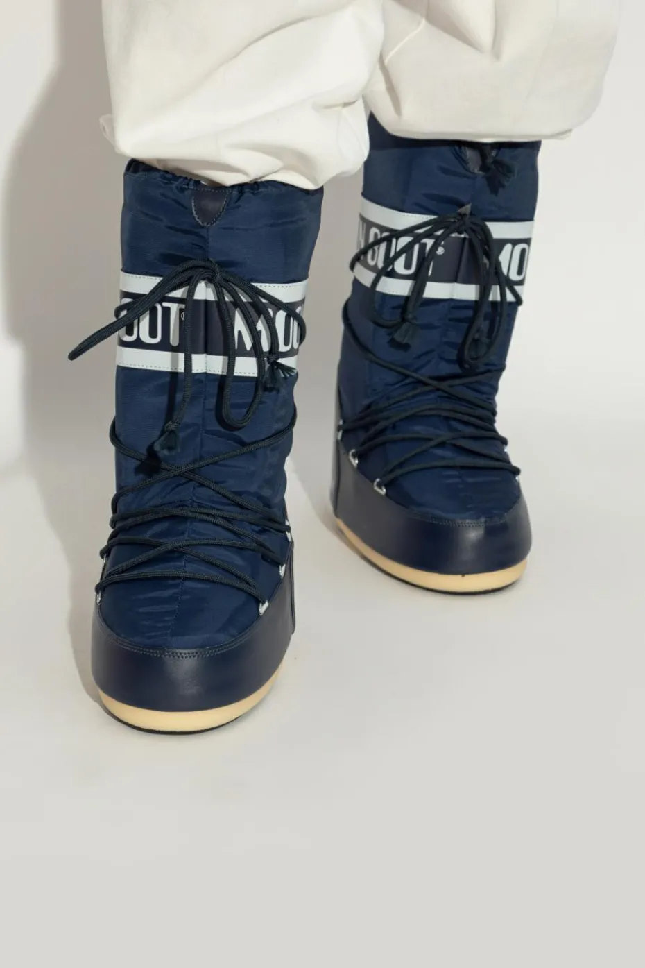 Moon Boot GRANATOWY Śniegowce `Icon Nylon`
