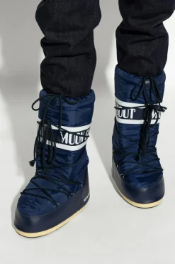 Moon Boot GRANATOWY Śniegowce `Icon Nylon`