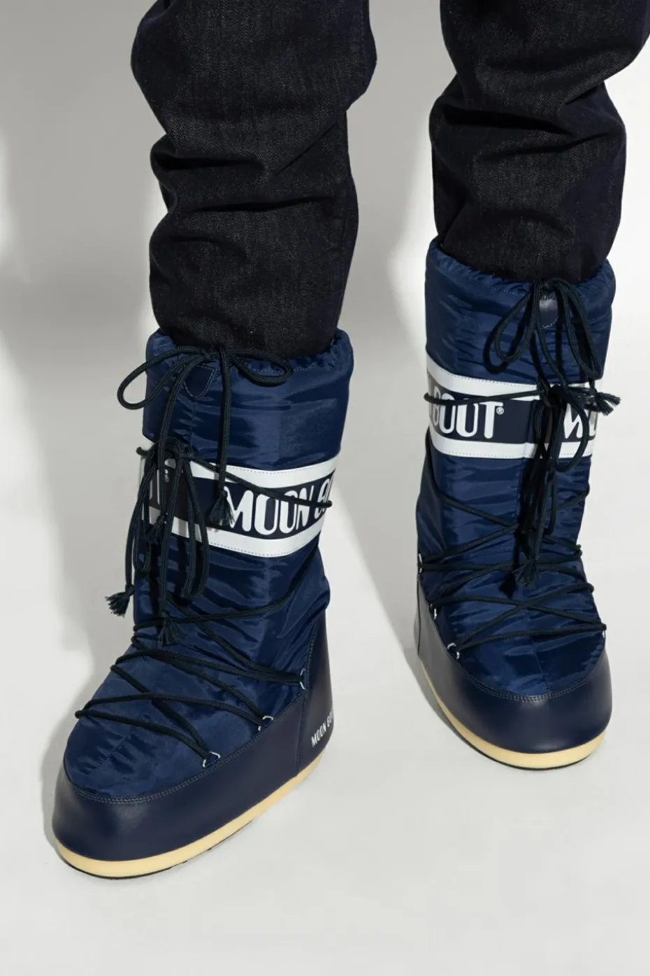 Moon Boot GRANATOWY Śniegowce `Icon Nylon`