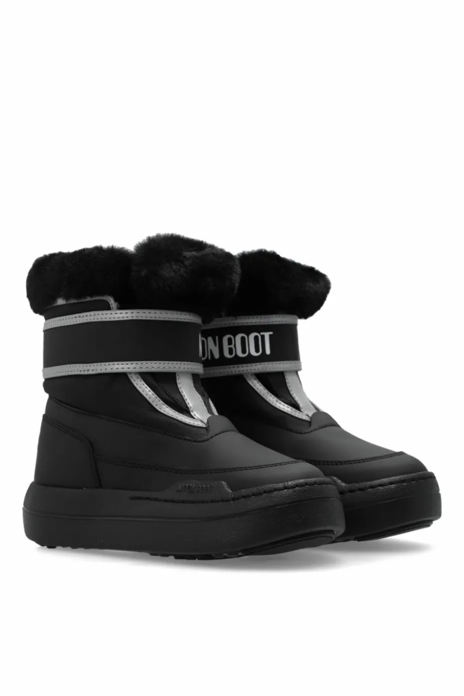 Moon Boot Kids CZARNY Śniegowce `Jr Parc Strap`