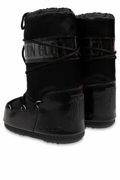 Moon Boot Kids CZARNY Śniegowce `Icon Low Glance`
