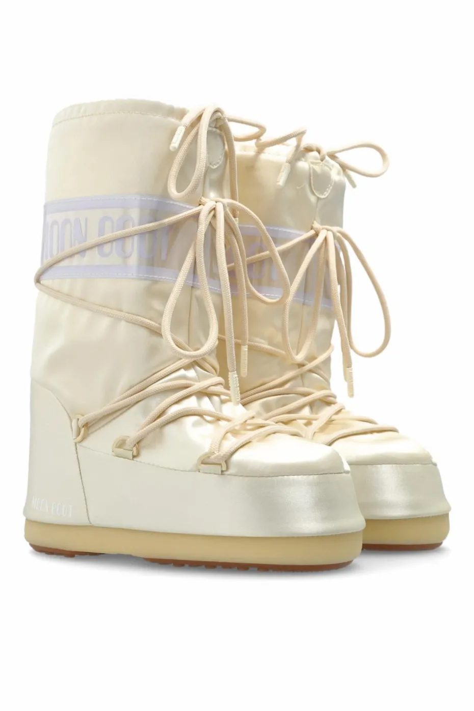 Moon Boot Kids kremowy Śniegowce ‘Icon Pearly’