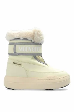 Moon Boot Kids kremowy Śniegowce `Jr Parc Strap`