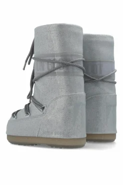 Moon Boot Kids SREBRNY Śniegowce `MB Icon Glitter`