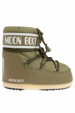 Moon Boot Kids ZIELONY Śniegowce `Icon Low Nylon`
