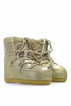 Moon Boot Kids ZŁOTY Śniegowce `MB Icon Low Glitter`