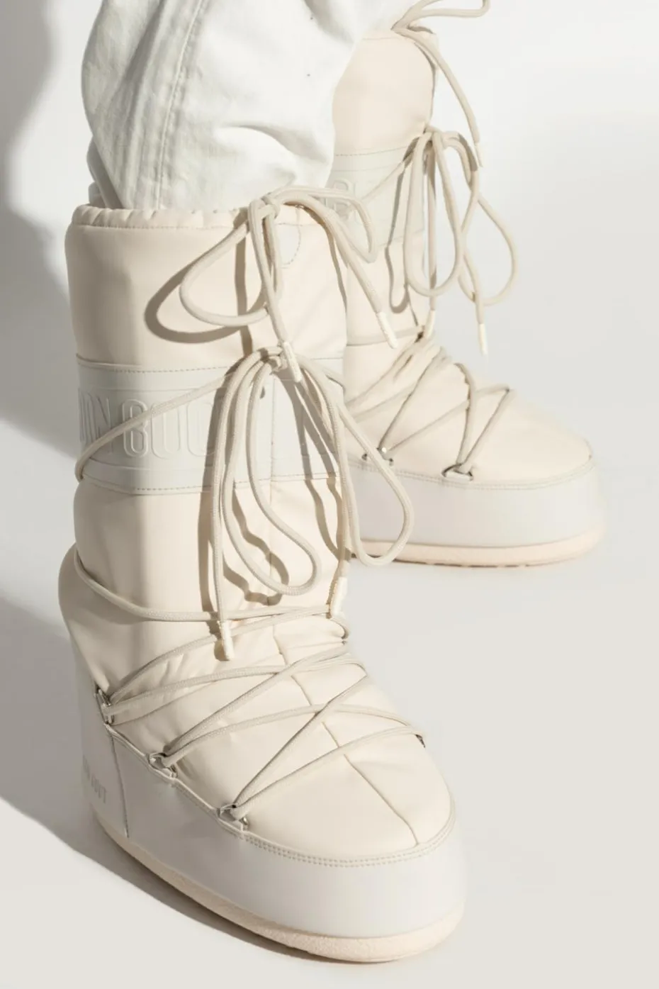 Moon Boot kremowy Śniegowce `Icon Rubber`