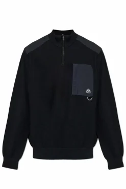Moose Knuckles CZARNY Sweter ‘Elowan’
