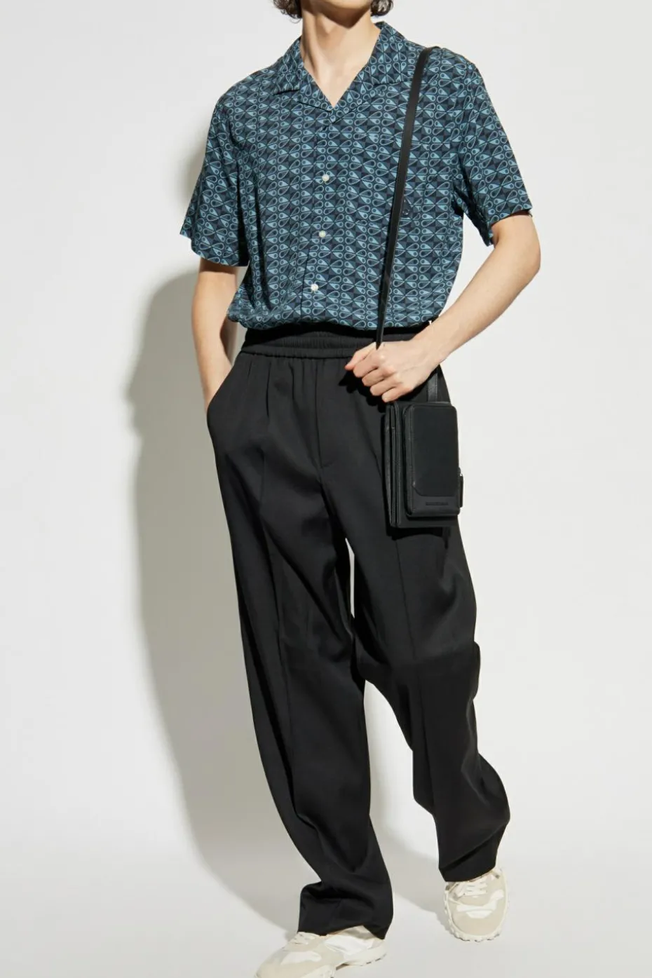 Moose Knuckles GRANATOWY Koszula z monogramem