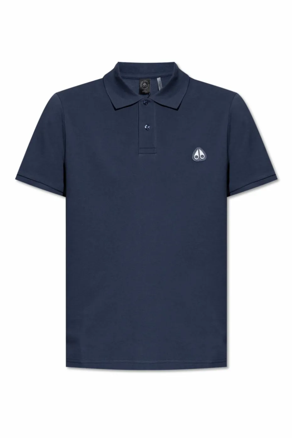 Moose Knuckles GRANATOWY Polo z naszywką z logo