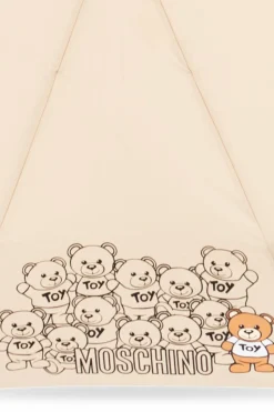Moschino beżowy Parasol z logo
