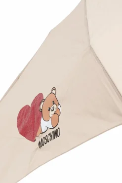 Moschino beżowy Parasol z logo