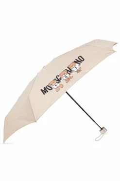 Moschino beżowy Parasol z logo