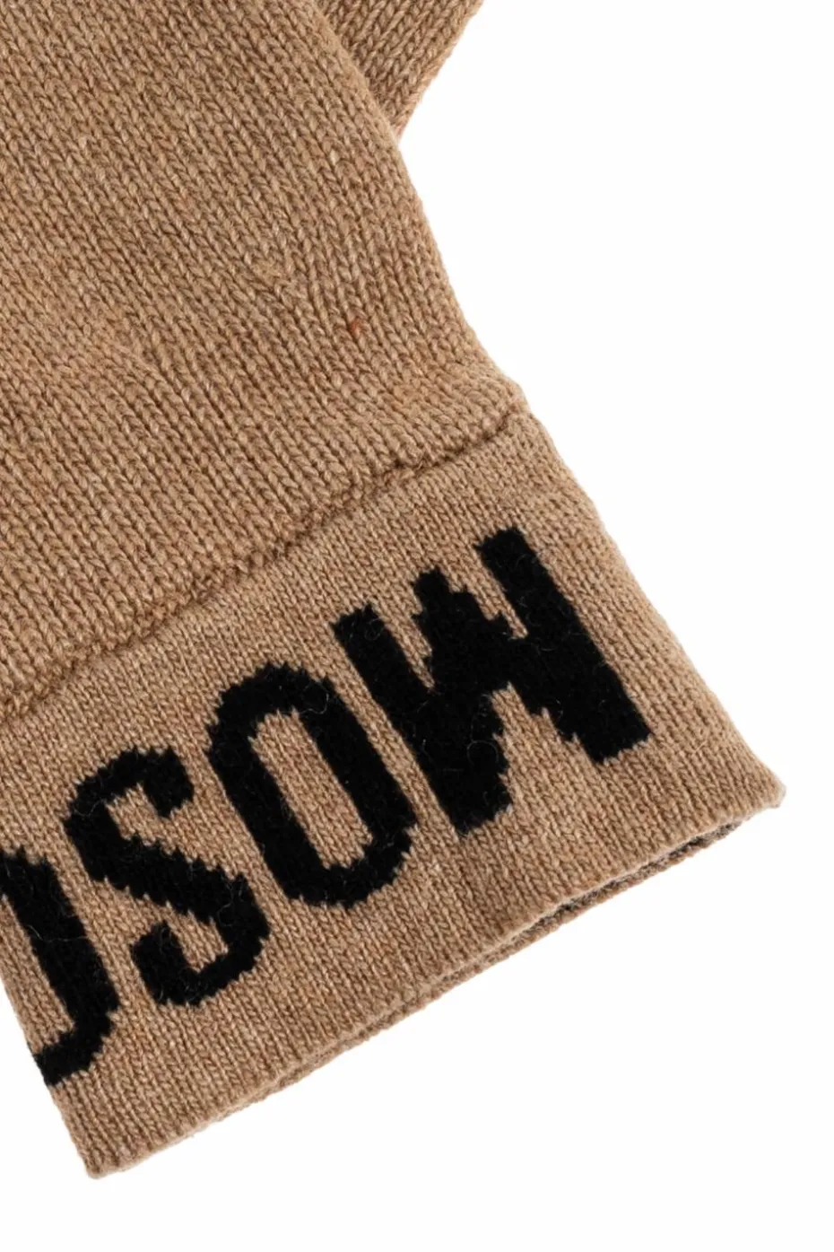 Moschino beżowy Rękawiczki z logo