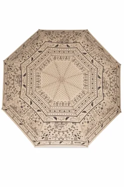 Moschino beżowy Składany parasol z logo