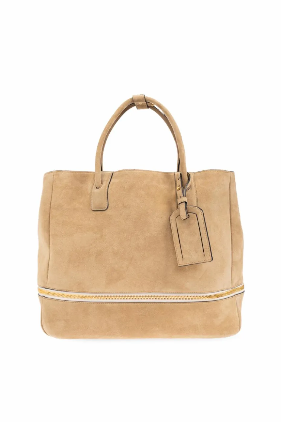 Moschino beżowy Skórzana torba typu `shopper`