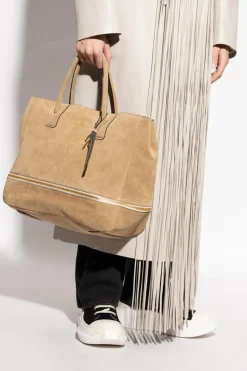 Moschino beżowy Skórzana torba typu `shopper`