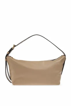 Moschino beżowy Skórzana torba na ramię